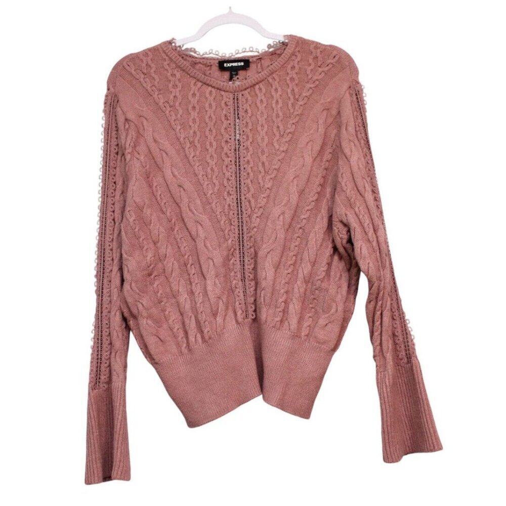 Express Blush Cable Knit Sweater